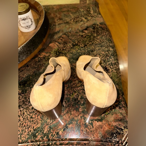 Rag & Bone Myra Peep Toe Suede Heels in Dune NEW - Picture 8 of 14